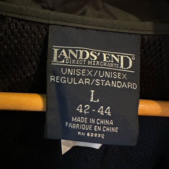 Land’s End raincoat unisex size L 42-44 navy - Picture 2 of 3
